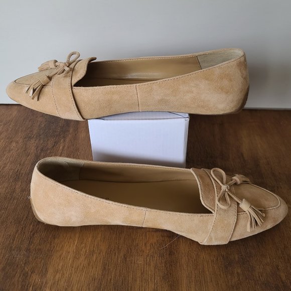 TALBOTS / FRANCESCA SUEDE DRIVING FLATS / TAN SUEDE Size 9.5 New- no box - Picture 9 of 9